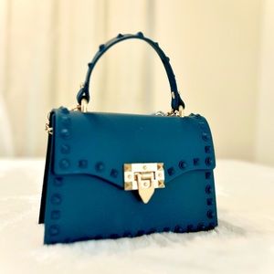 Navy Jelly Hand Bag purse